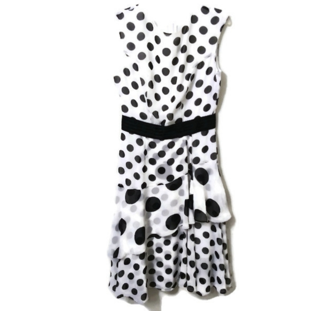 New York & Co Black White Polka Dot Dress Size XS